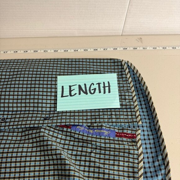 Robert Graham Button-Down Shirt Silk Trim Gingham Check Pattern Size S - Picture 14 of 15